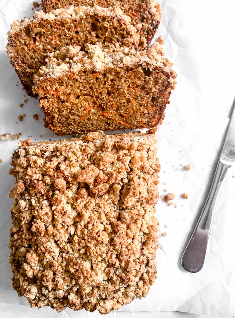Carrot Cake Loaf with Cinnamon Streusel