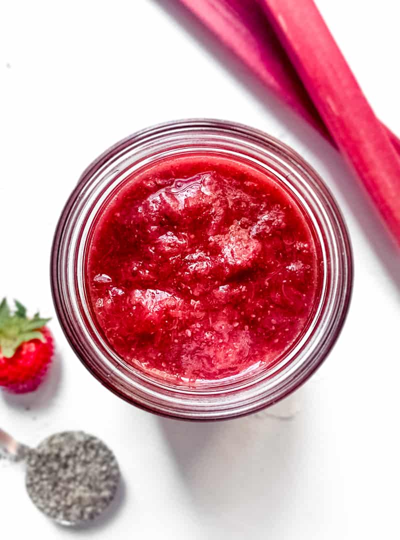 4-Ingredient Strawberry Rhubarb Chia Jam