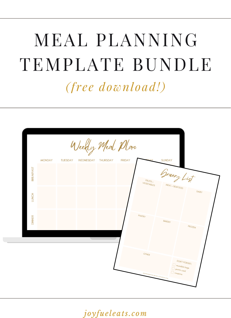 Meal Planning Template Bundle (Free Download!)