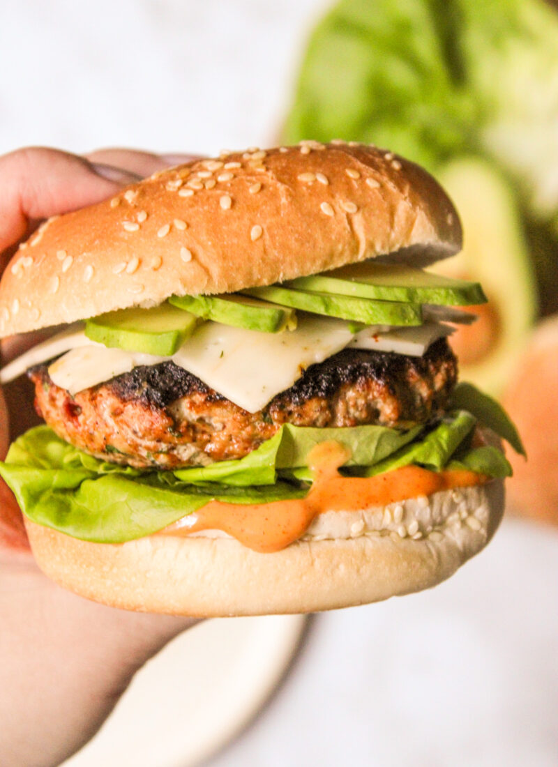 Chipotle Turkey Smash Burgers With Avocado