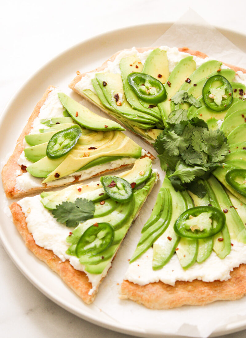 Beachside Avocado Pizza with Ricotta and Honey